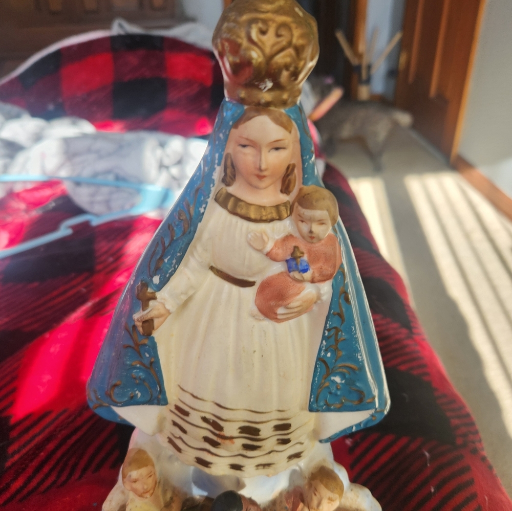 Virgen Caridid Del Cobre Statue